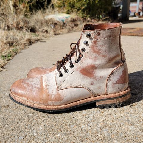 Oak Street Bootmakers Trench Boot in Volpi Whitewash Overdye Abetone