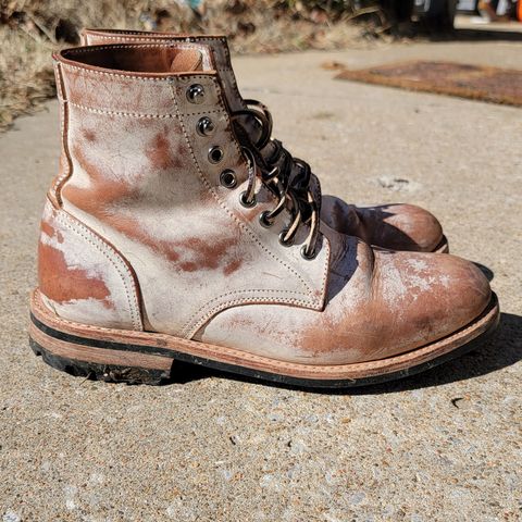 Oak Street Bootmakers Trench Boot in Volpi Whitewash Overdye Abetone