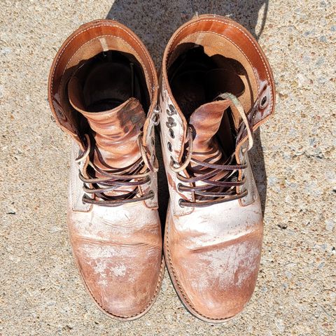 Oak Street Bootmakers Trench Boot in Volpi Whitewash Overdye Abetone
