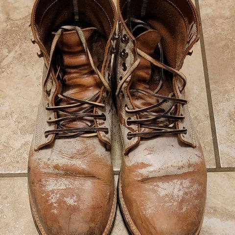 Oak Street Bootmakers Trench Boot in Volpi Whitewash Overdye Abetone
