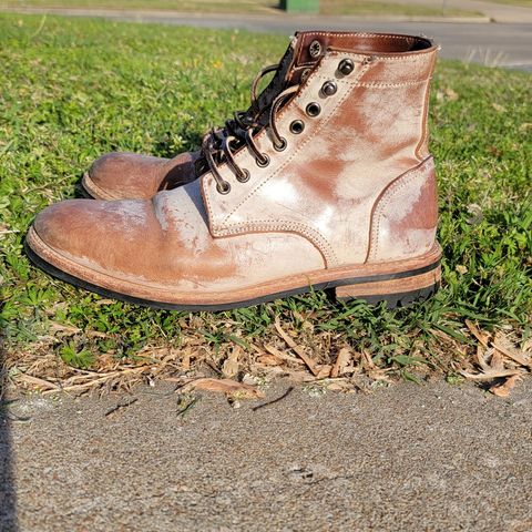 Oak Street Bootmakers Trench Boot in Volpi Whitewash Overdye Abetone