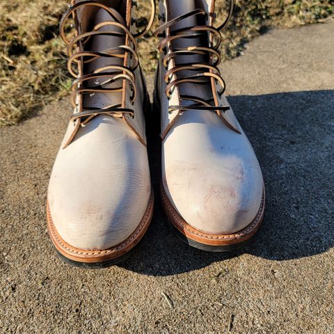 Oak Street Bootmakers Trench Boot in Volpi Whitewash Overdye Abetone