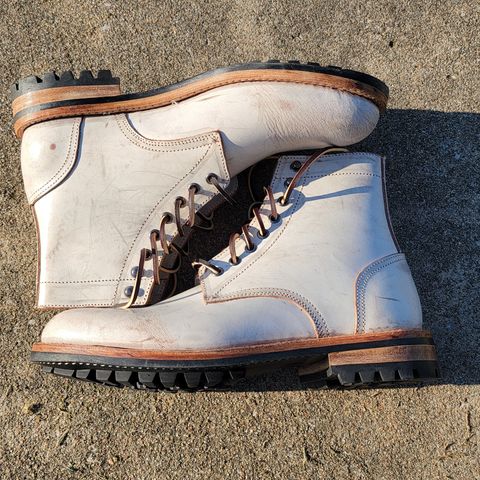 Oak Street Bootmakers Trench Boot in Volpi Whitewash Overdye Abetone