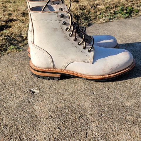 Oak Street Bootmakers Trench Boot in Volpi Whitewash Overdye Abetone