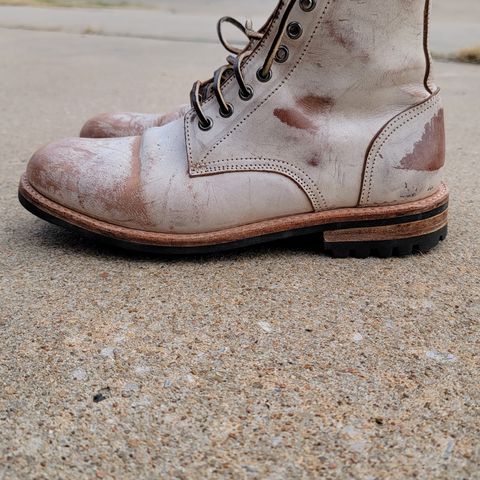 Oak Street Bootmakers Trench Boot in Volpi Whitewash Overdye Abetone