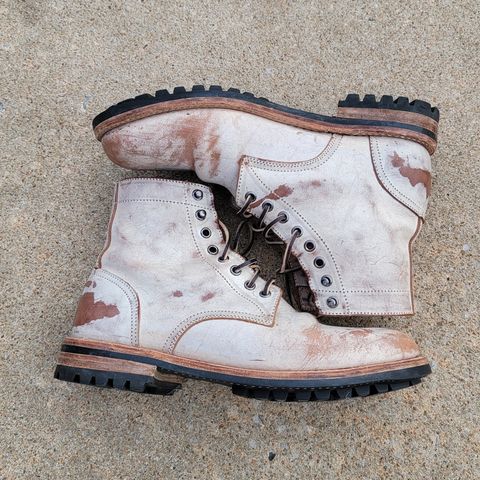 Oak Street Bootmakers Trench Boot in Volpi Whitewash Overdye Abetone