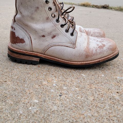 Oak Street Bootmakers Trench Boot in Volpi Whitewash Overdye Abetone