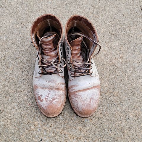 Oak Street Bootmakers Trench Boot in Volpi Whitewash Overdye Abetone
