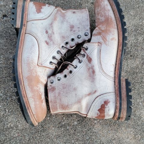 Oak Street Bootmakers Trench Boot in Volpi Whitewash Overdye Abetone
