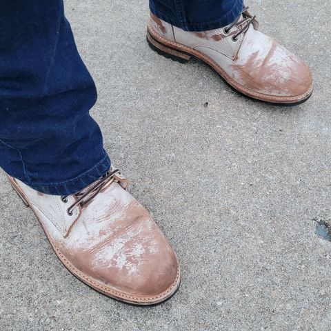Oak Street Bootmakers Trench Boot in Volpi Whitewash Overdye Abetone