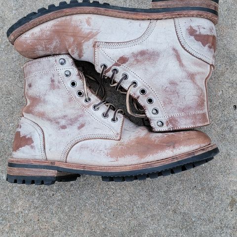 Oak Street Bootmakers Trench Boot in Volpi Whitewash Overdye Abetone