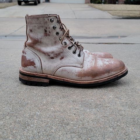 Oak Street Bootmakers Trench Boot in Volpi Whitewash Overdye Abetone