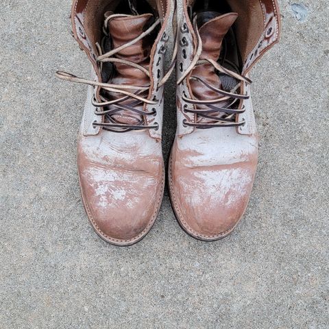Oak Street Bootmakers Trench Boot in Volpi Whitewash Overdye Abetone