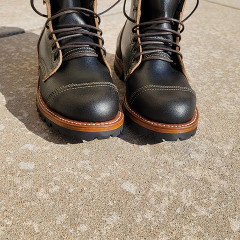 Truman Upland Boot in Horween Black Waxed Flesh