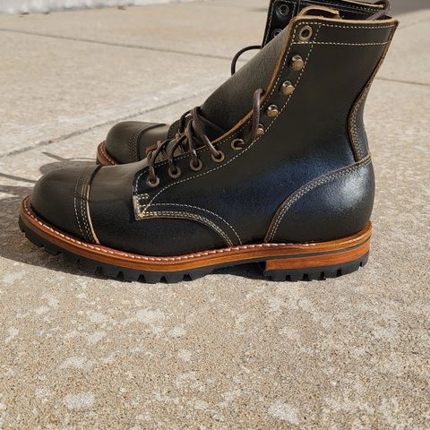 Truman Upland Boot in Horween Black Waxed Flesh