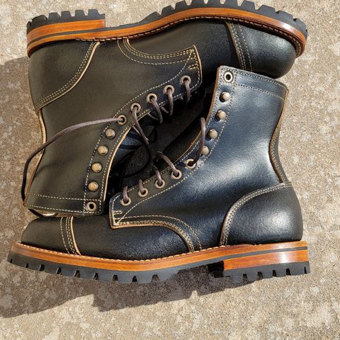 Truman Upland Boot in Horween Black Waxed Flesh