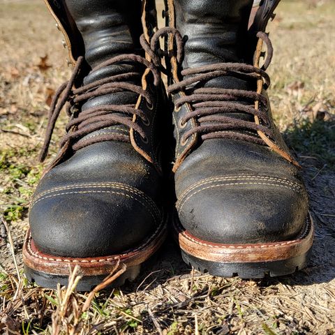 Truman Upland Boot in Horween Black Waxed Flesh