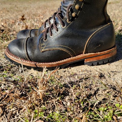 Truman Upland Boot in Horween Black Waxed Flesh