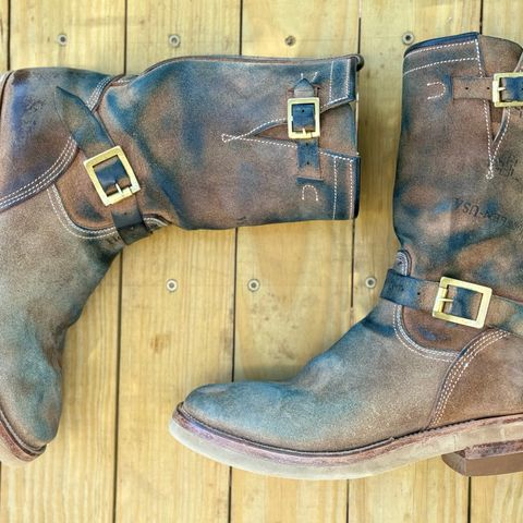 Unsung U 22-2 Engineer Boot in Horween Natural Chromexcel Horsehide Roughout
