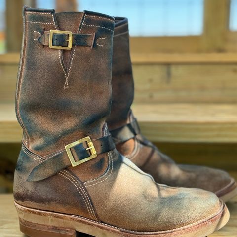 Unsung U 22-2 Engineer Boot in Horween Natural Chromexcel Horsehide Roughout