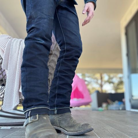 Wesco Boss Engineer Boot in Horween Dark Olive Waxed Flesh