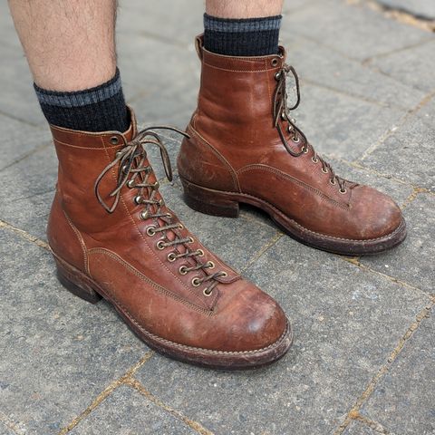 View photo of Onderhoud LCV01 Lineman Boot in Wickett & Craig Buck Brown Traditional Harness