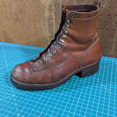 View photo of Onderhoud LCV01 Lineman Boot in Wickett & Craig Buck Brown Traditional Harness