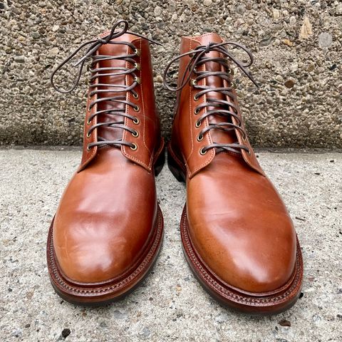 Grant Stone Edward Boot in Horween Honey Glazed Shell Cordovan