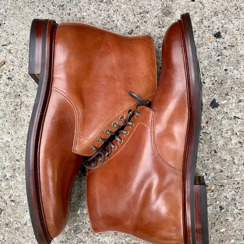 Grant Stone Edward Boot in Horween Honey Glazed Shell Cordovan