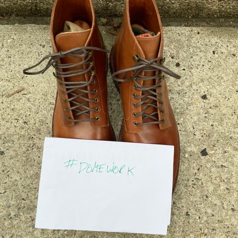 Grant Stone Edward Boot in Horween Honey Glazed Shell Cordovan