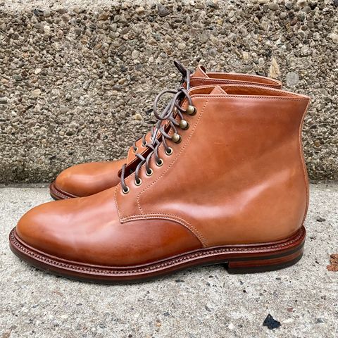 Grant Stone Edward Boot in Horween Honey Glazed Shell Cordovan