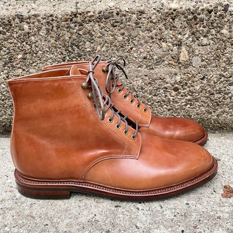 Grant Stone Edward Boot in Horween Honey Glazed Shell Cordovan