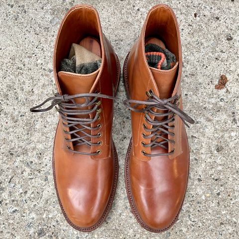 Grant Stone Edward Boot in Horween Honey Glazed Shell Cordovan