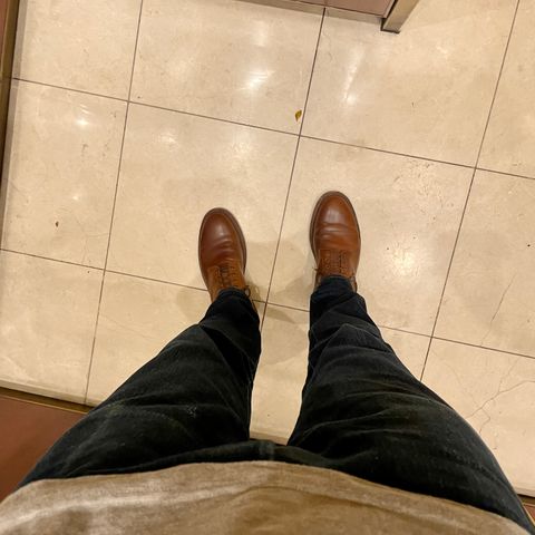 Grant Stone Edward Boot in Horween Honey Glazed Shell Cordovan