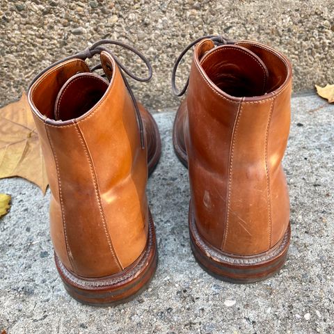 Grant Stone Edward Boot in Horween Honey Glazed Shell Cordovan