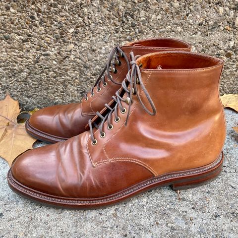 Grant Stone Edward Boot in Horween Honey Glazed Shell Cordovan