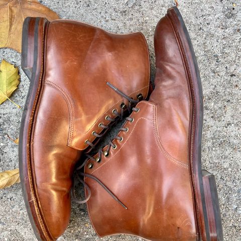 Grant Stone Edward Boot in Horween Honey Glazed Shell Cordovan