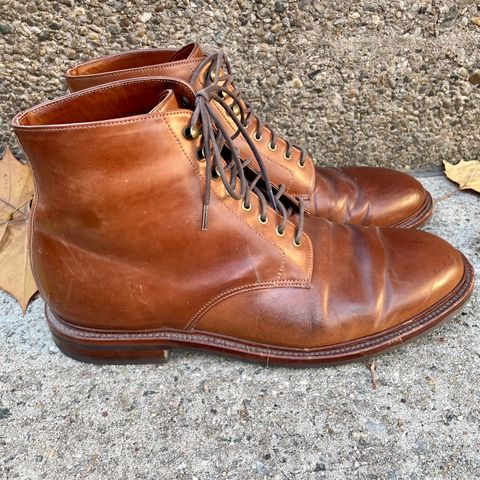 Grant Stone Edward Boot in Horween Honey Glazed Shell Cordovan