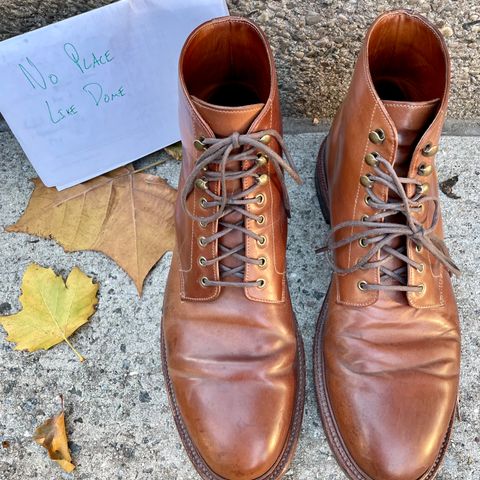 Grant Stone Edward Boot in Horween Honey Glazed Shell Cordovan
