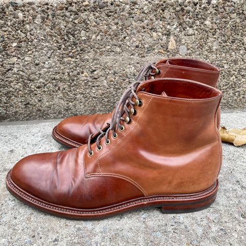 Grant Stone Edward Boot in Horween Honey Glazed Shell Cordovan