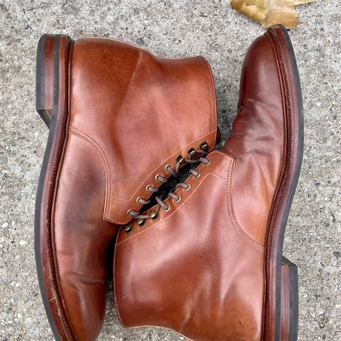 Grant Stone Edward Boot in Horween Honey Glazed Shell Cordovan