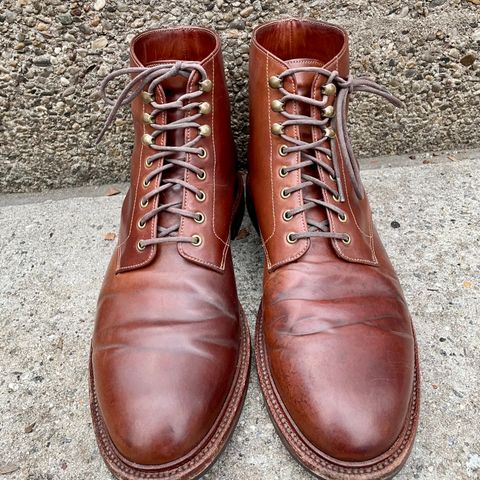 Grant Stone Edward Boot in Horween Honey Glazed Shell Cordovan