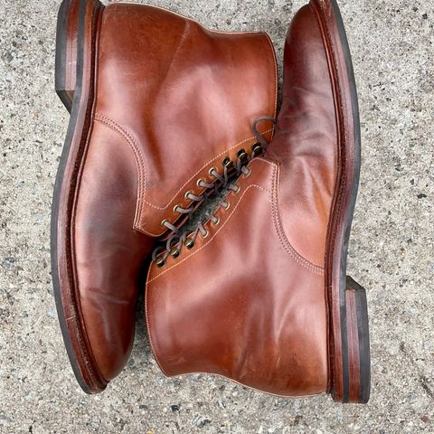Grant Stone Edward Boot in Horween Honey Glazed Shell Cordovan