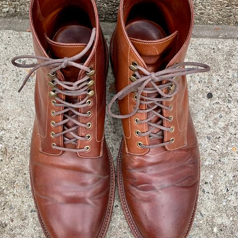 Grant Stone Edward Boot in Horween Honey Glazed Shell Cordovan