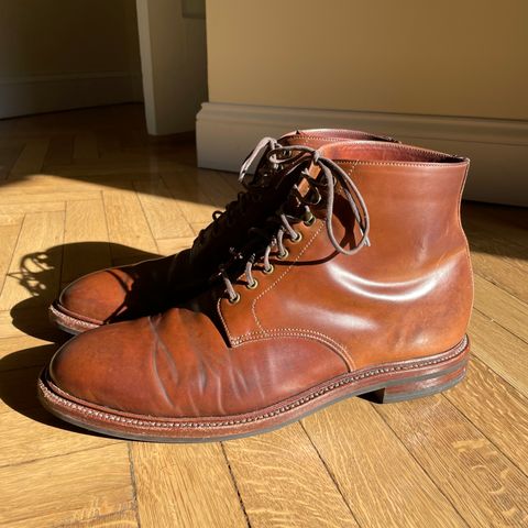 Grant Stone Edward Boot in Horween Honey Glazed Shell Cordovan