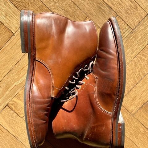 Grant Stone Edward Boot in Horween Honey Glazed Shell Cordovan