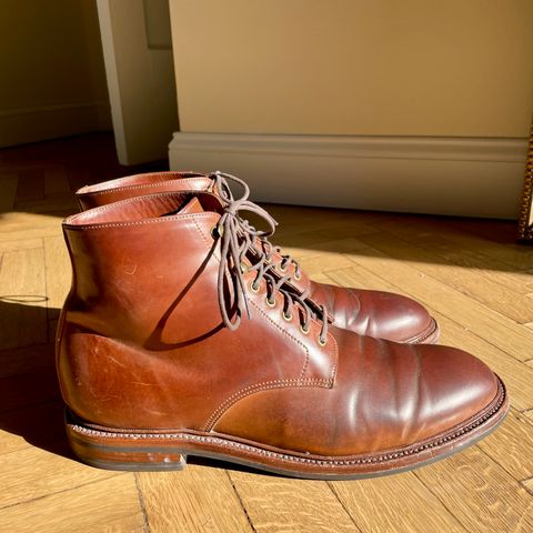 Grant Stone Edward Boot in Horween Honey Glazed Shell Cordovan