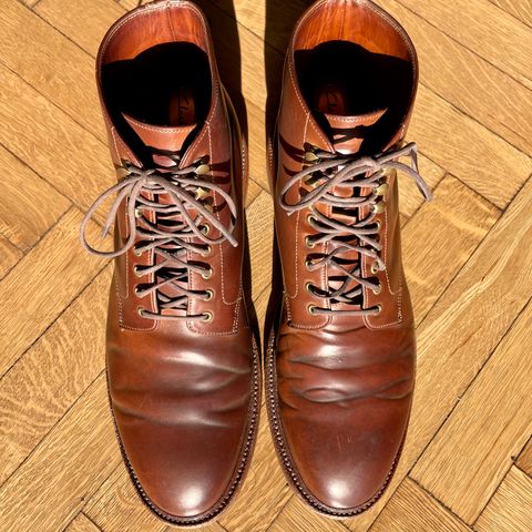 Grant Stone Edward Boot in Horween Honey Glazed Shell Cordovan