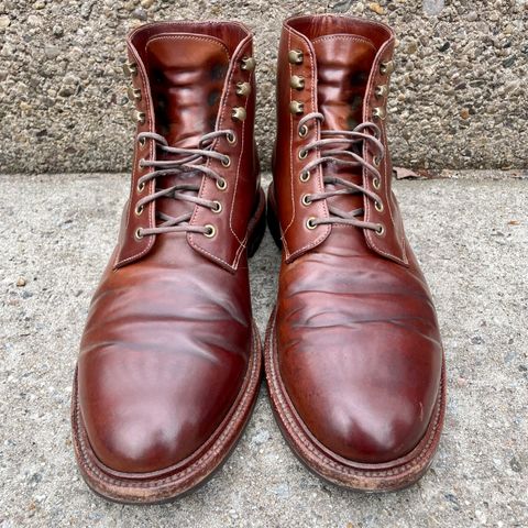 Grant Stone Edward Boot in Horween Honey Glazed Shell Cordovan