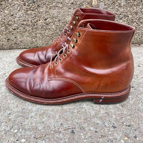Grant Stone Edward Boot in Horween Honey Glazed Shell Cordovan